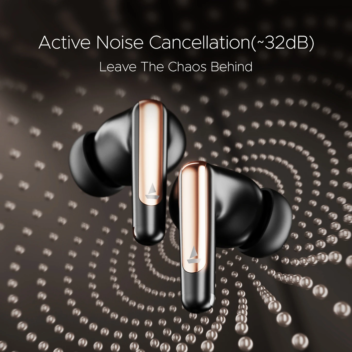 boAt Airdopes 161 ANC Elite,ANC, 50 H Battery,,ENx Tech, Stream Ad Free Music via App Bluetooth Headset (Black, True Wireless)